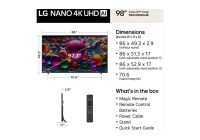 LG 98NU850BAUB 98 Inch (249 cm) Smart TV